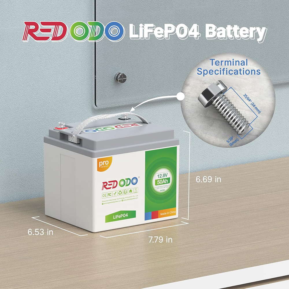 【As low as $166】Redodo 12V 50Ah Pro LiFePO4 Battery | 640Wh & 640W Redodo Power