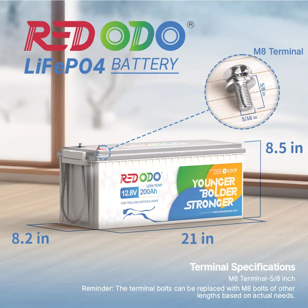 【Only $537】Redodo 12.8V 200AH Low Temp Cutoff LiFePO4 Battery, Perfect for Trolling Motor. Redodo Power