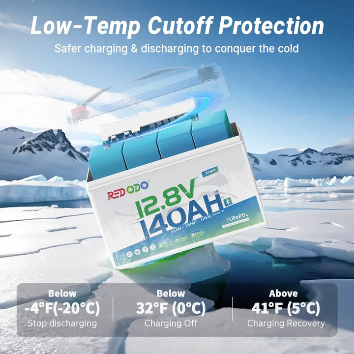140ah lithium battery with low-temp protection