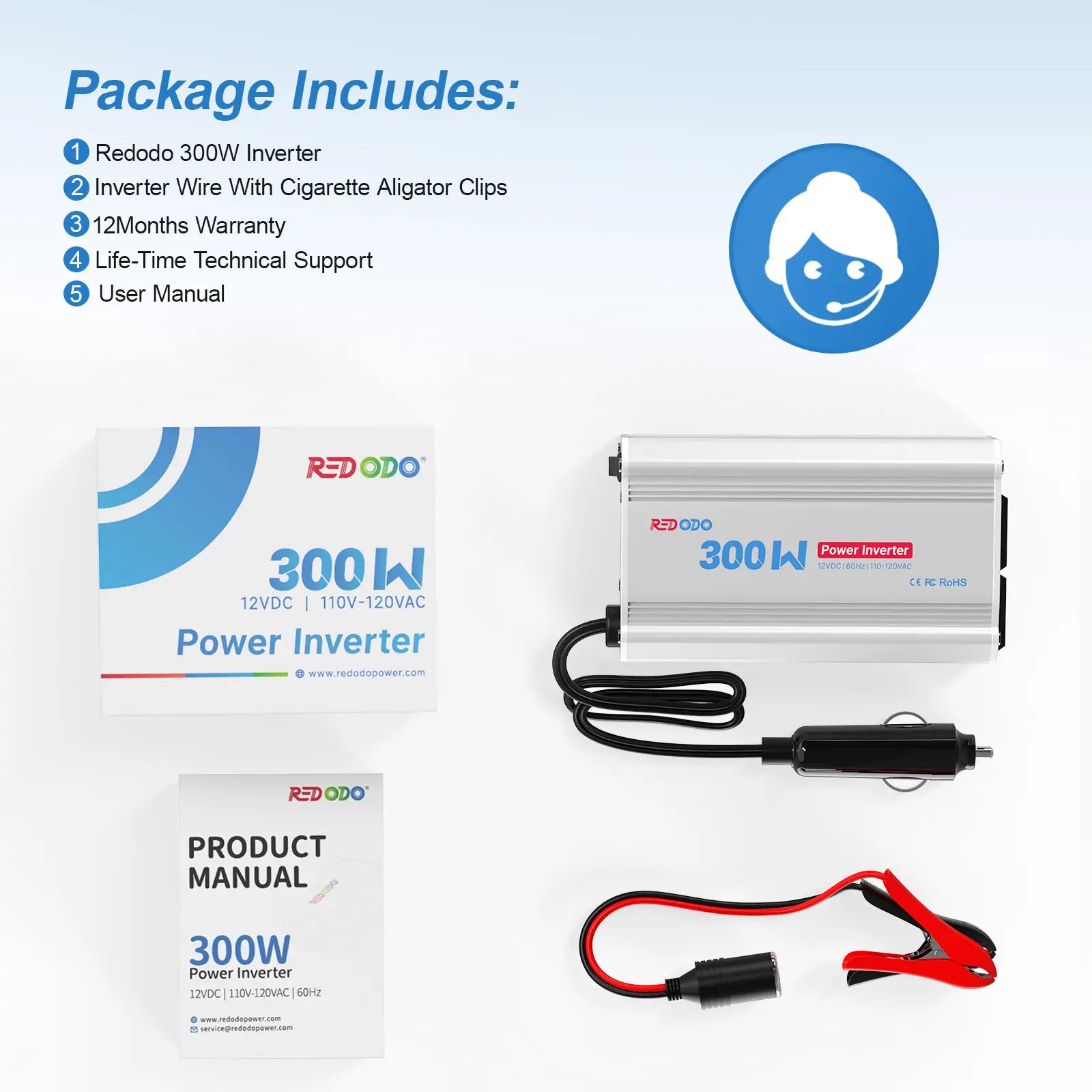 Redodo 300W Sine Wave Inverter Redodo Power