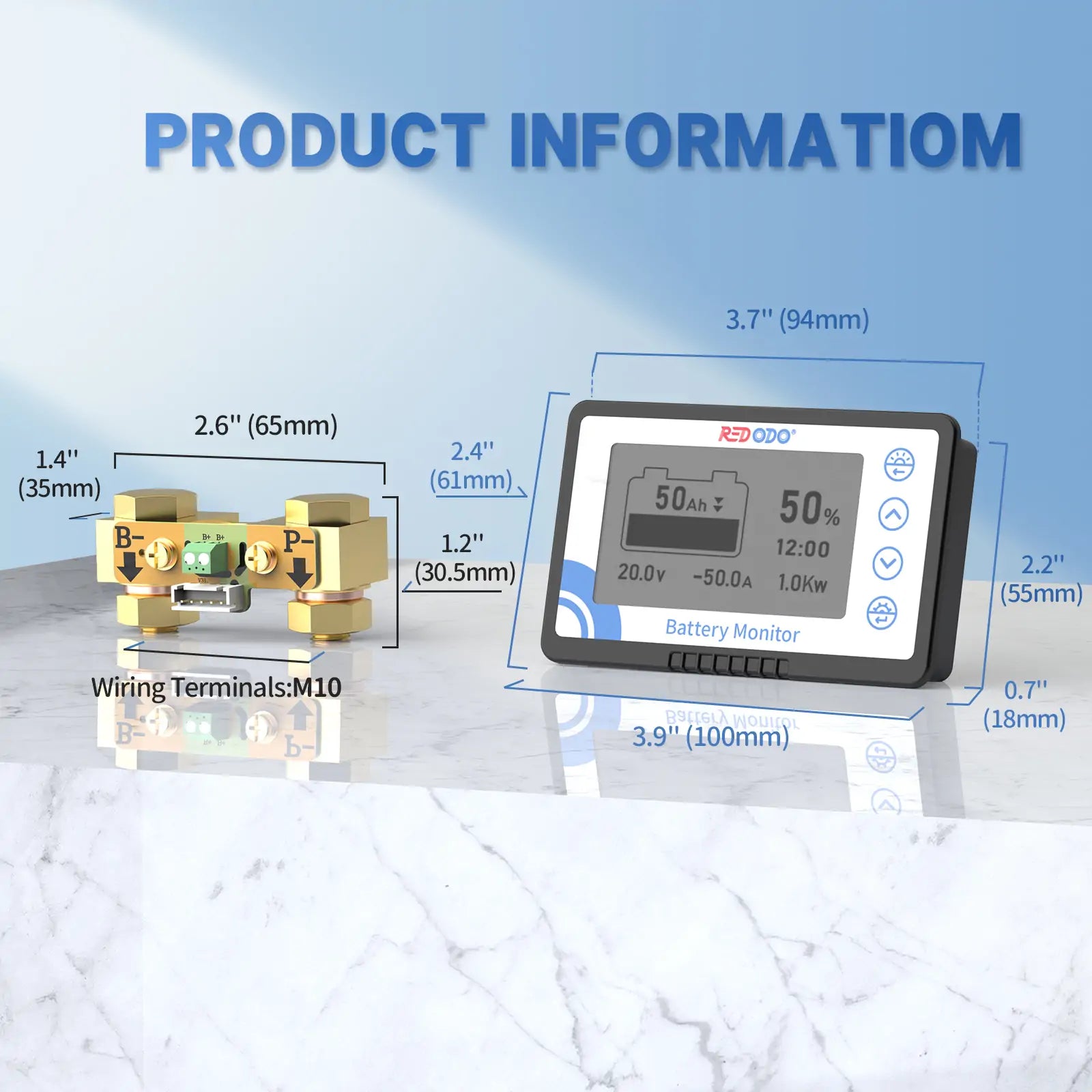 Redodo 500A Battery Monitor with Shunt Redodo Power