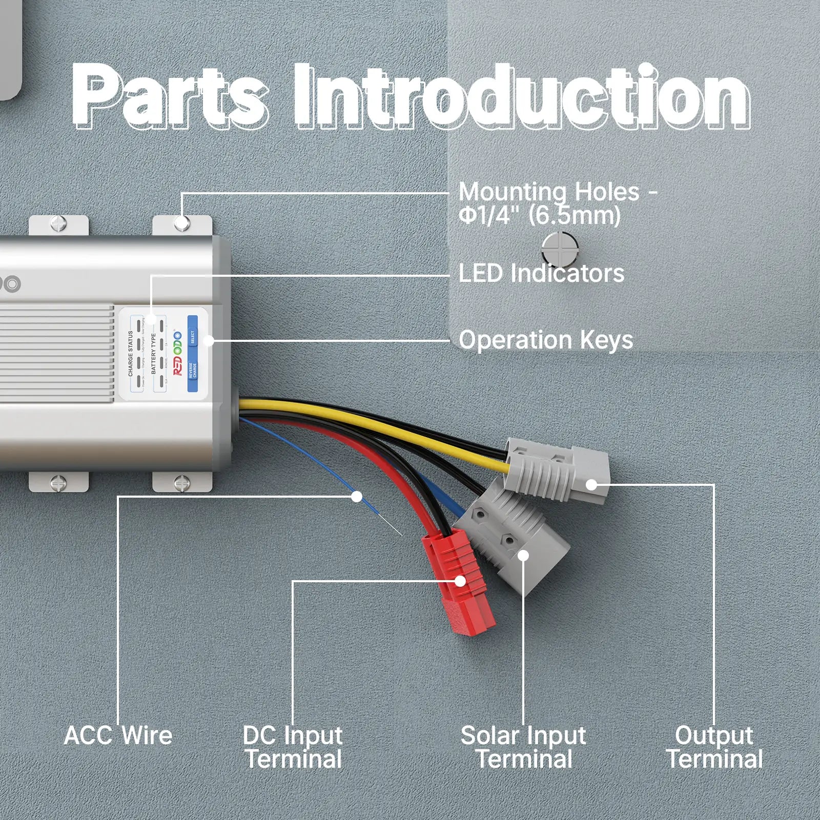 Redodo 40A MPPT 12V/24V Auto DC Input Solarladeregler Mit Bluetooth Ad