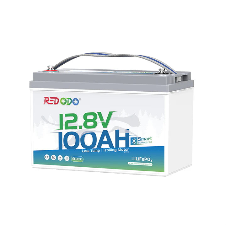 【Like New】 Redodo 12V 100Ah Group 31 Bluetooth Lithium Battery | Real-Time Battery Monitoring | For RV, Marine, Solar