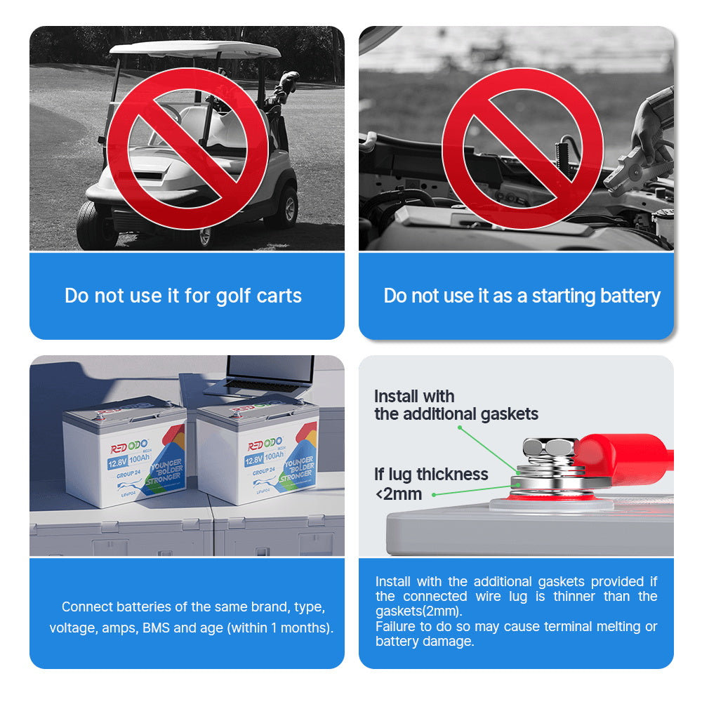 tips of Redodo Group 24 deep cycle battery