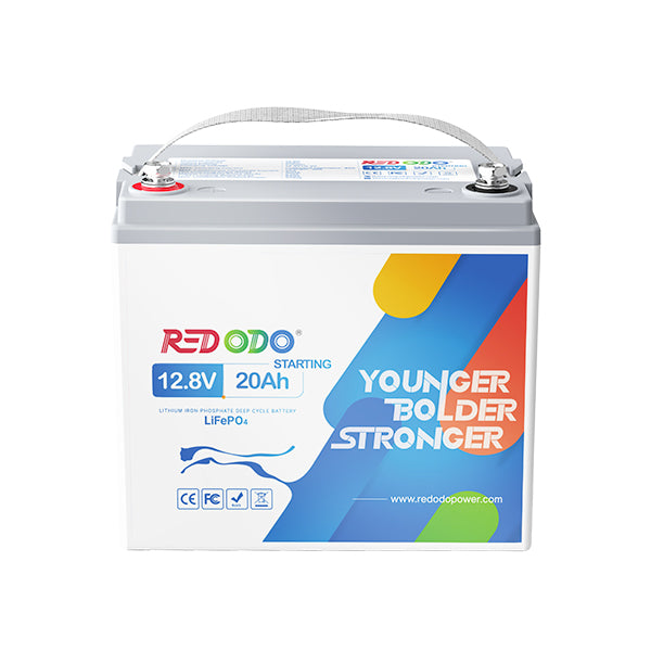 Redodo 12V 20Ah LiFePO4 Marine Cranking Battery, 800CCA（-10℃）