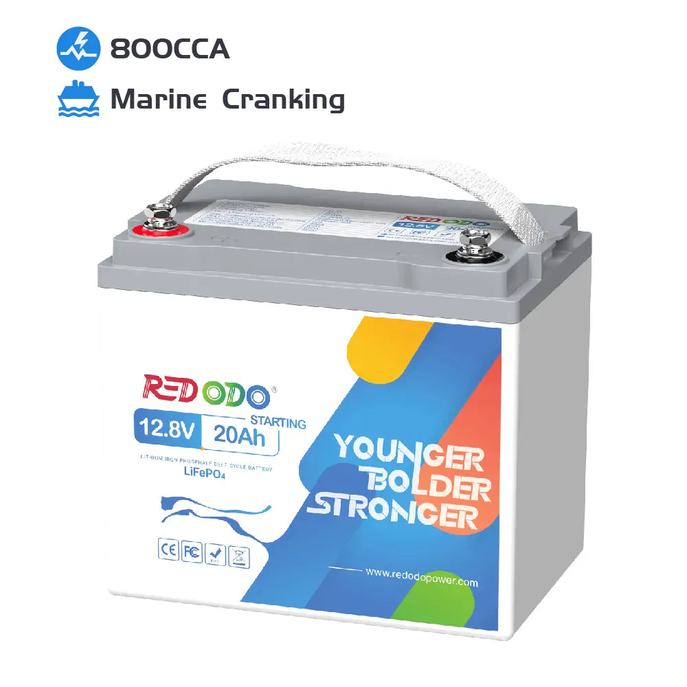 Redodo 12V 20ah 800CCA marine cranking battery