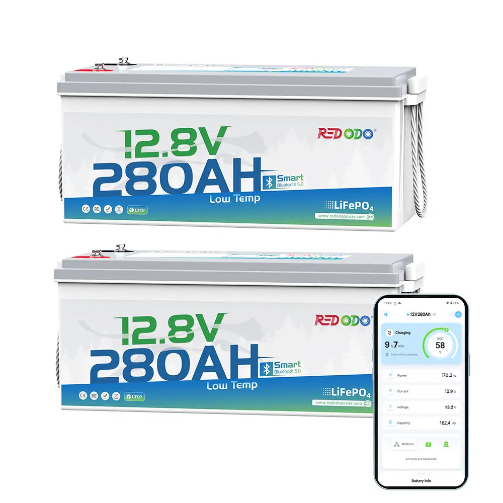 2 pack of Redodo 280ah lithium ion batteries