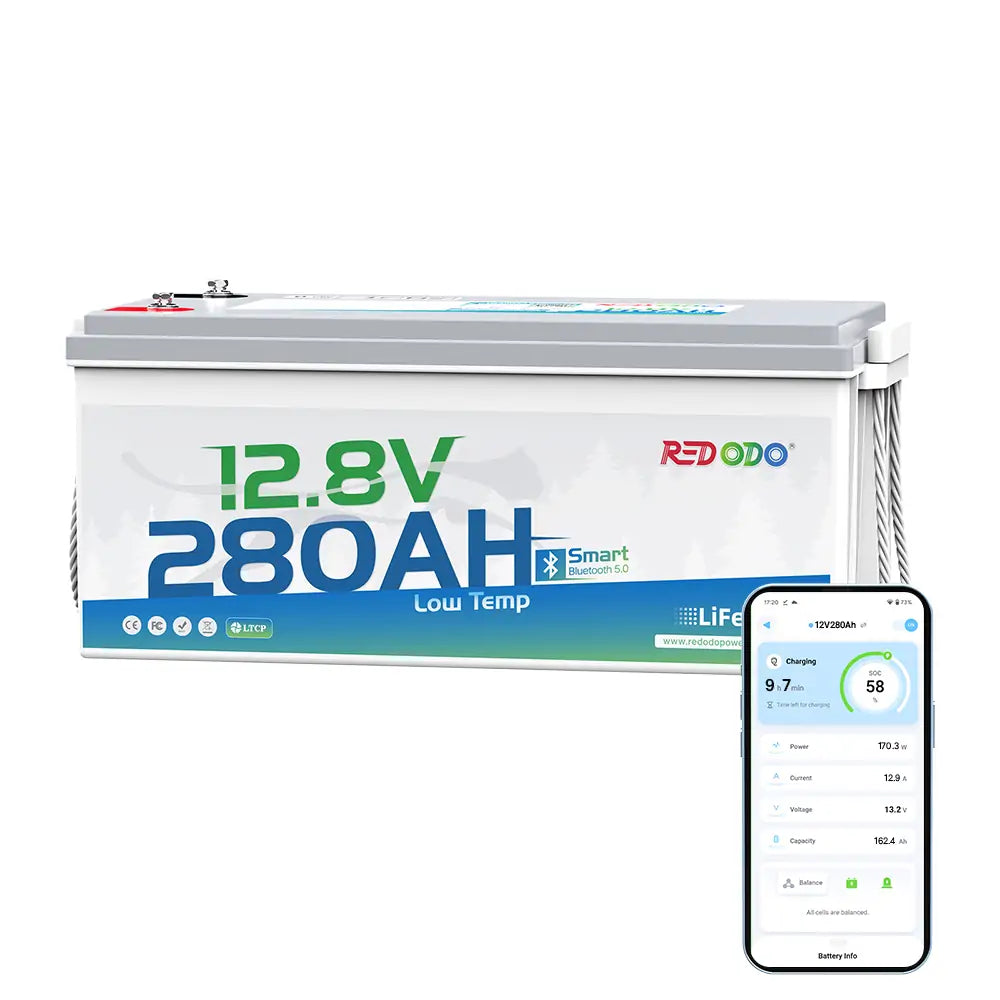 Redodo 12V 280Ah LiFePO4 Bluetooth battery