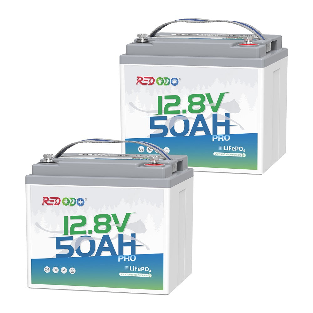 2 pack of Redodo 12V 50Ah Lithium Batteries