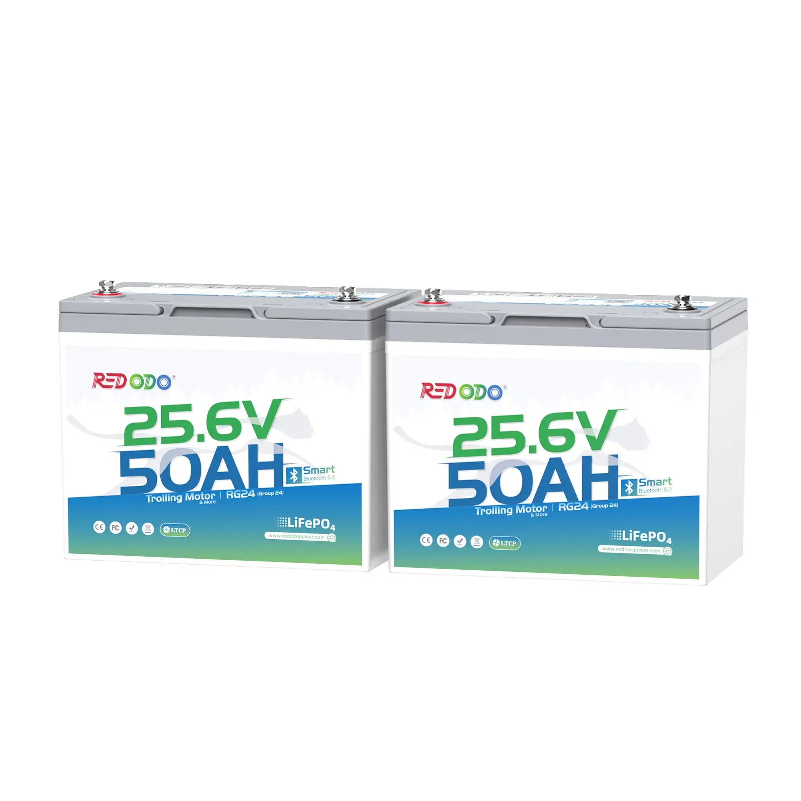 2 pack of 24V 50Ah lithium marine battery