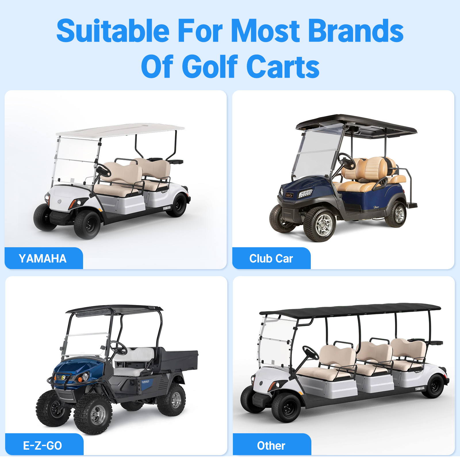 48v 100ah lithium golf cart battery is​ suitable for Yamaha, Club Car, E-Z-Go, and more