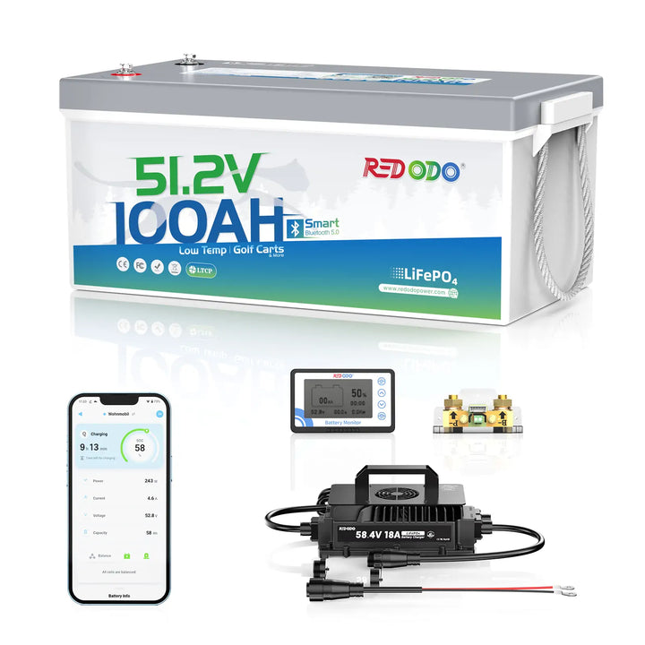 Redodo 48V 100Ah Golf Cart Lithium Battery Conversion Kit