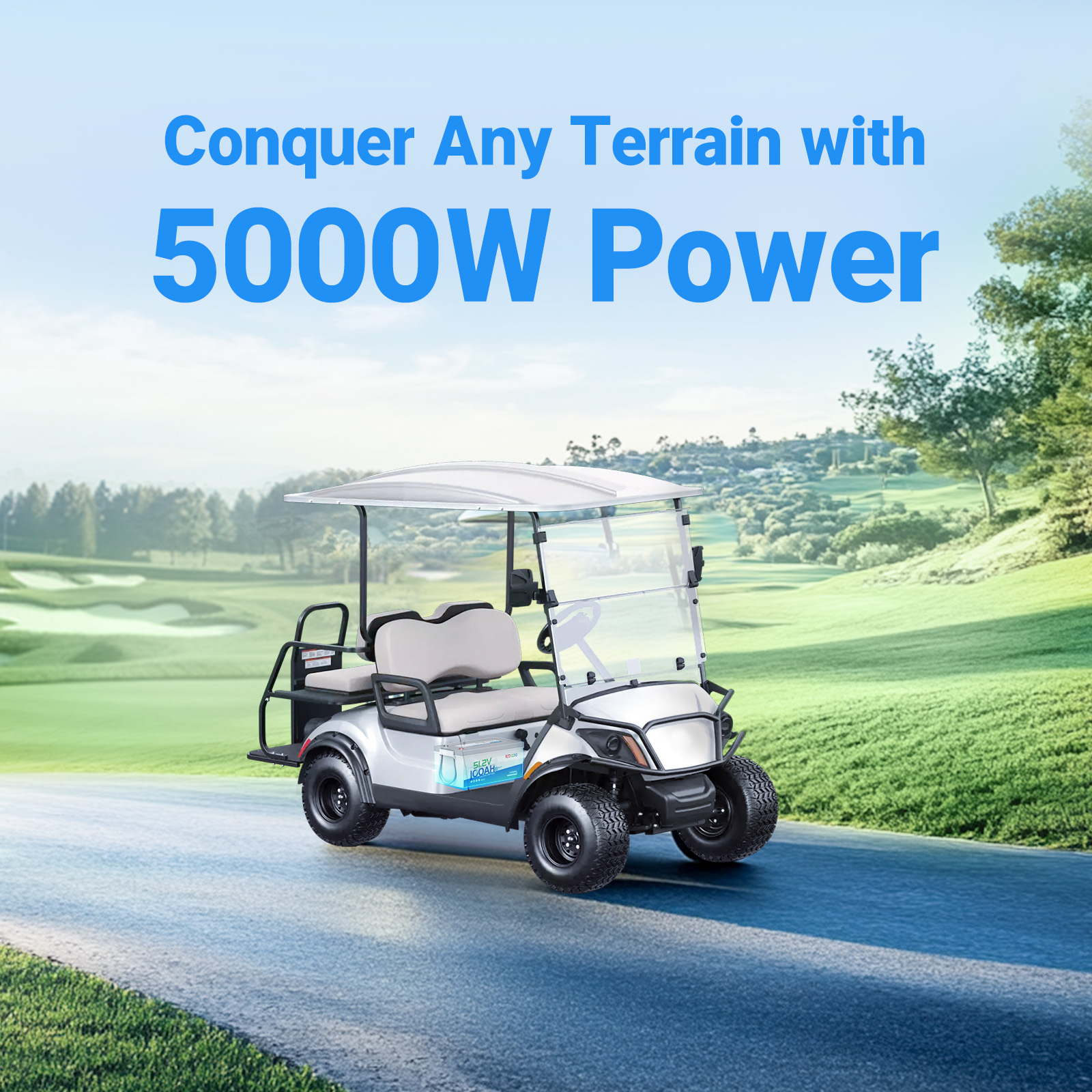 48v 100ah lithium golf cart battery​, 5000w power