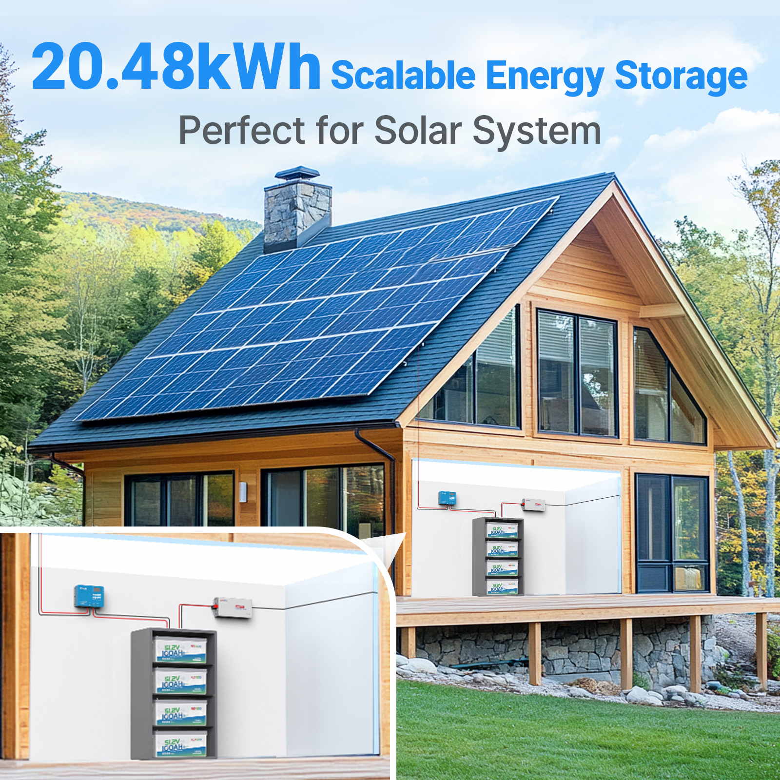 Redodo 48V 100Ah LiFePO4 Lithium Battery for solar energy storage