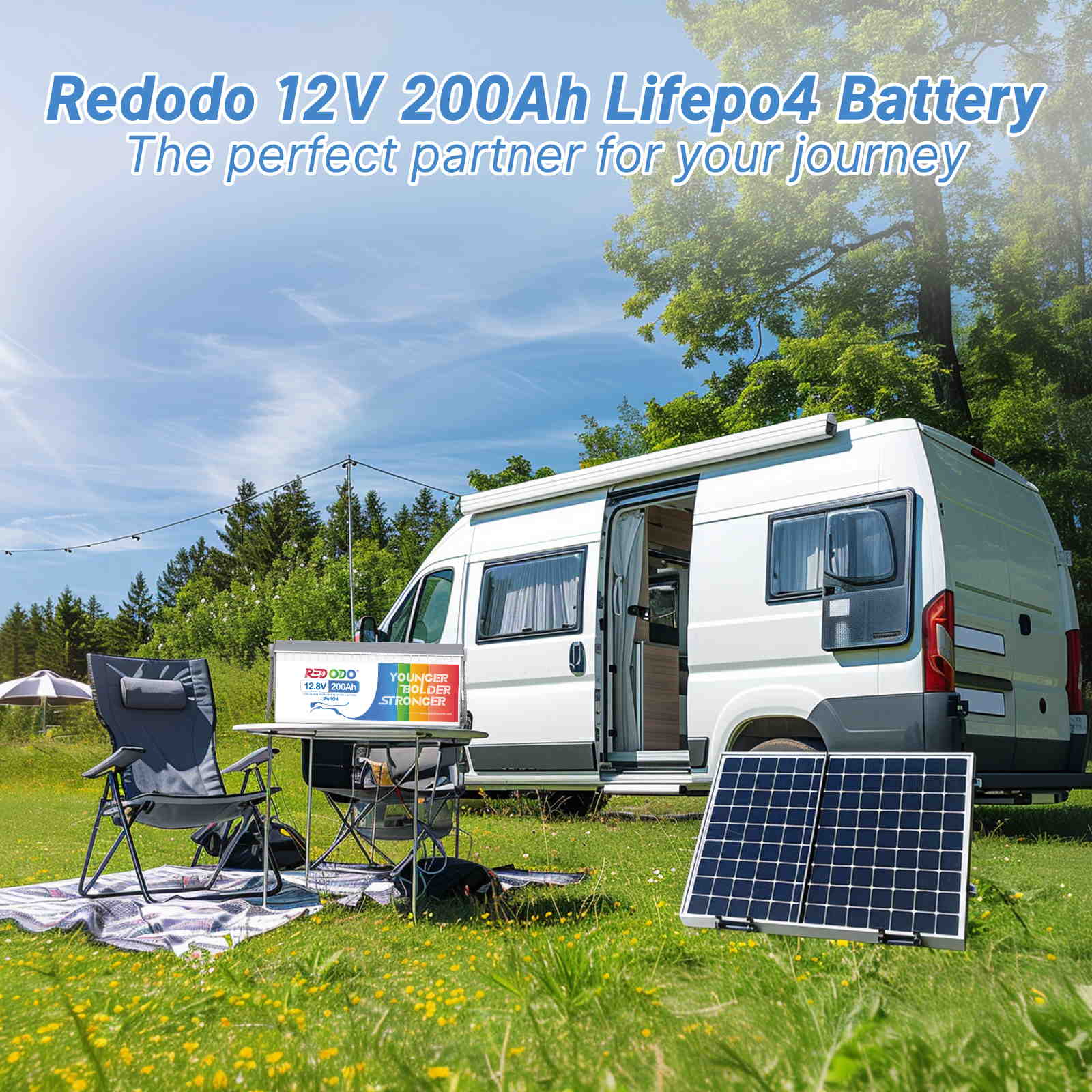 【Only $479】Redodo 12V 200Ah Lithium Battery with 1280W Max. Load Power Redodo