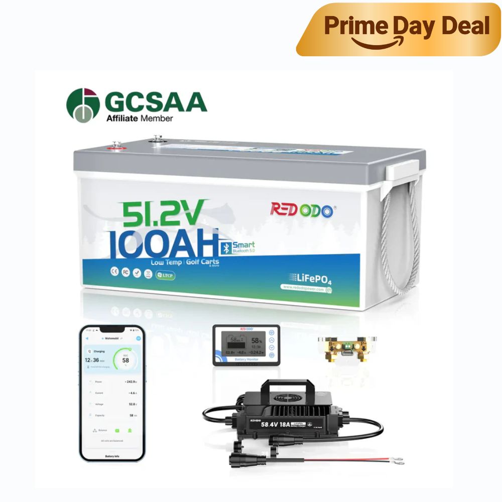 ⚡[Now $930] Redodo 48V 100Ah Bluetooth Golf Cart Lithium Battery Conversion Kit | For Club Car, EZGO, ICON, Yamaha