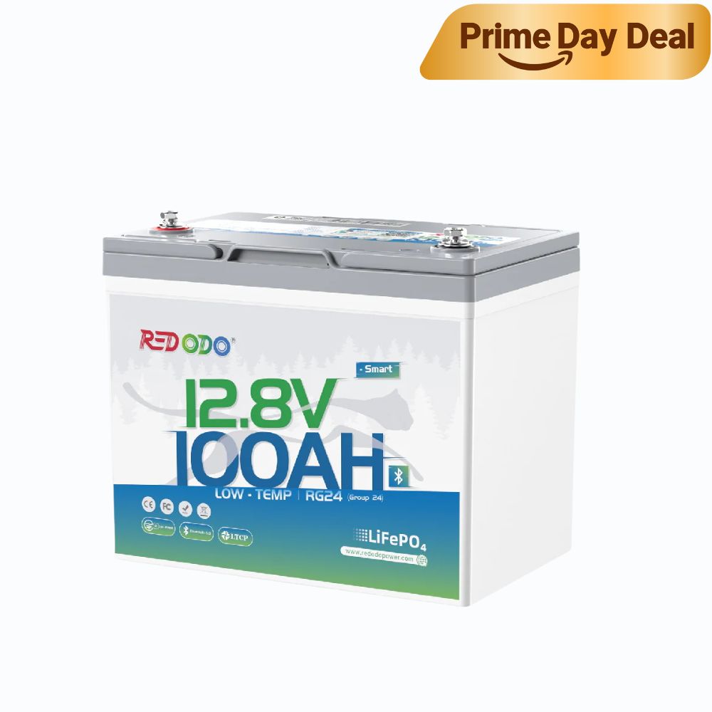 ⚡[Now $223] Redodo 12V 100Ah Group 24 Bluetooth LiFePO4 Battery | Real-Time Battery Monitoring | For RV, Marine, Solar