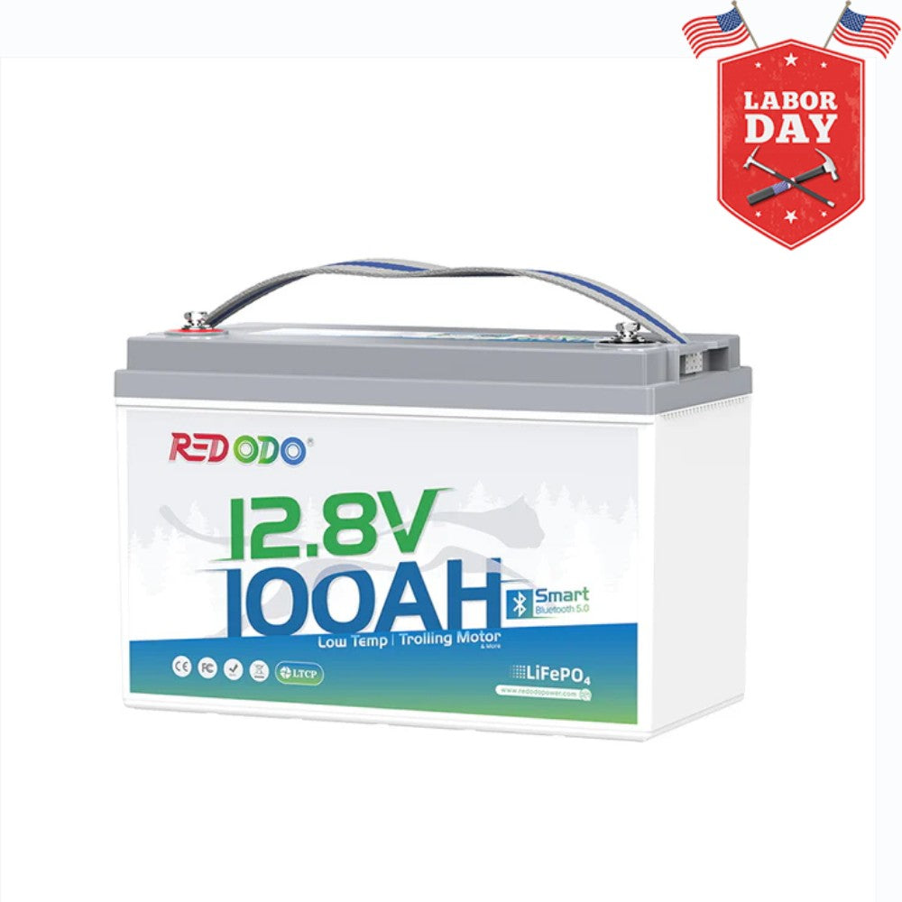 ⚡[Final $225] Redodo 12V 100Ah Group 31 Bluetooth Lithium Battery | Real-Time Battery Monitoring | For RV, Marine, Solar
