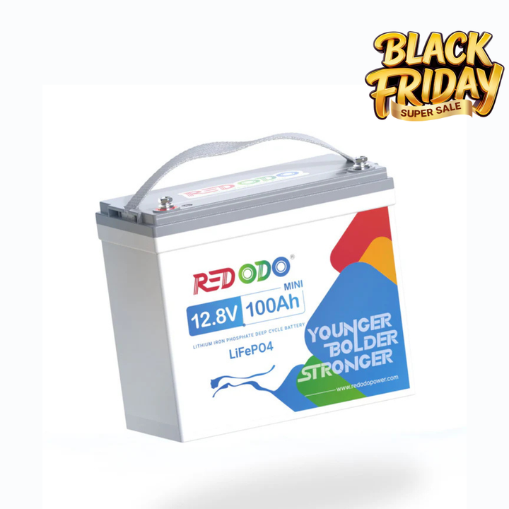 Redodo 12V 100Ah Mini lithium battery, small 12V battery