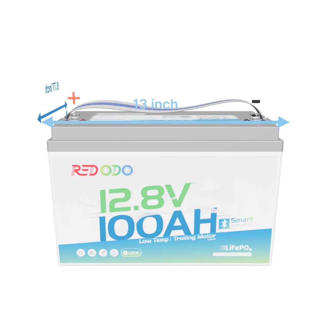 【Final $190】 Redodo 12V 100Ah Group 31 Bluetooth Lithium Battery | Real-Time Battery Monitoring | For RV, Marine, Solar