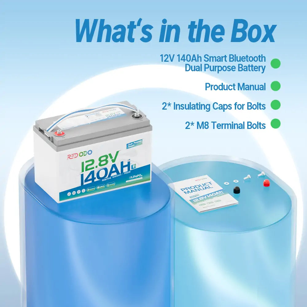 Redodo 140Ah dual purpose lithium marine battery