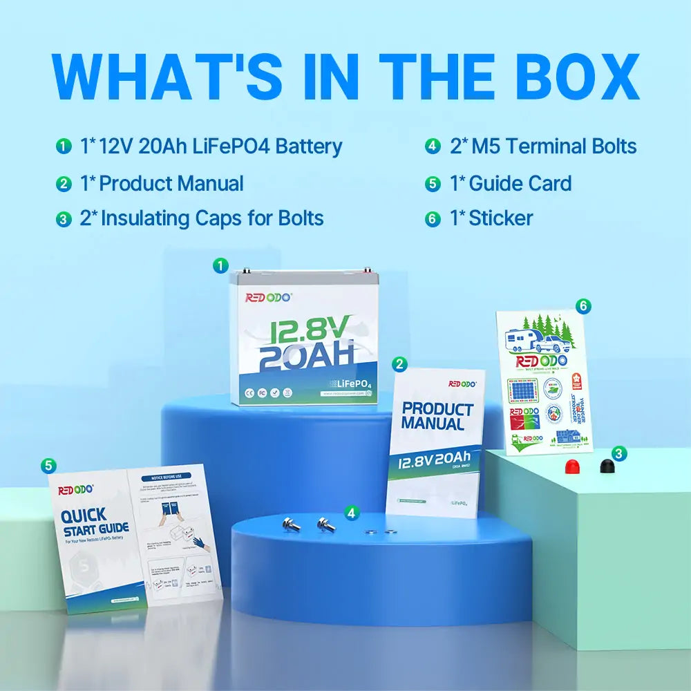 Redodo 12V 20Ah LiFePO4 Battery product box