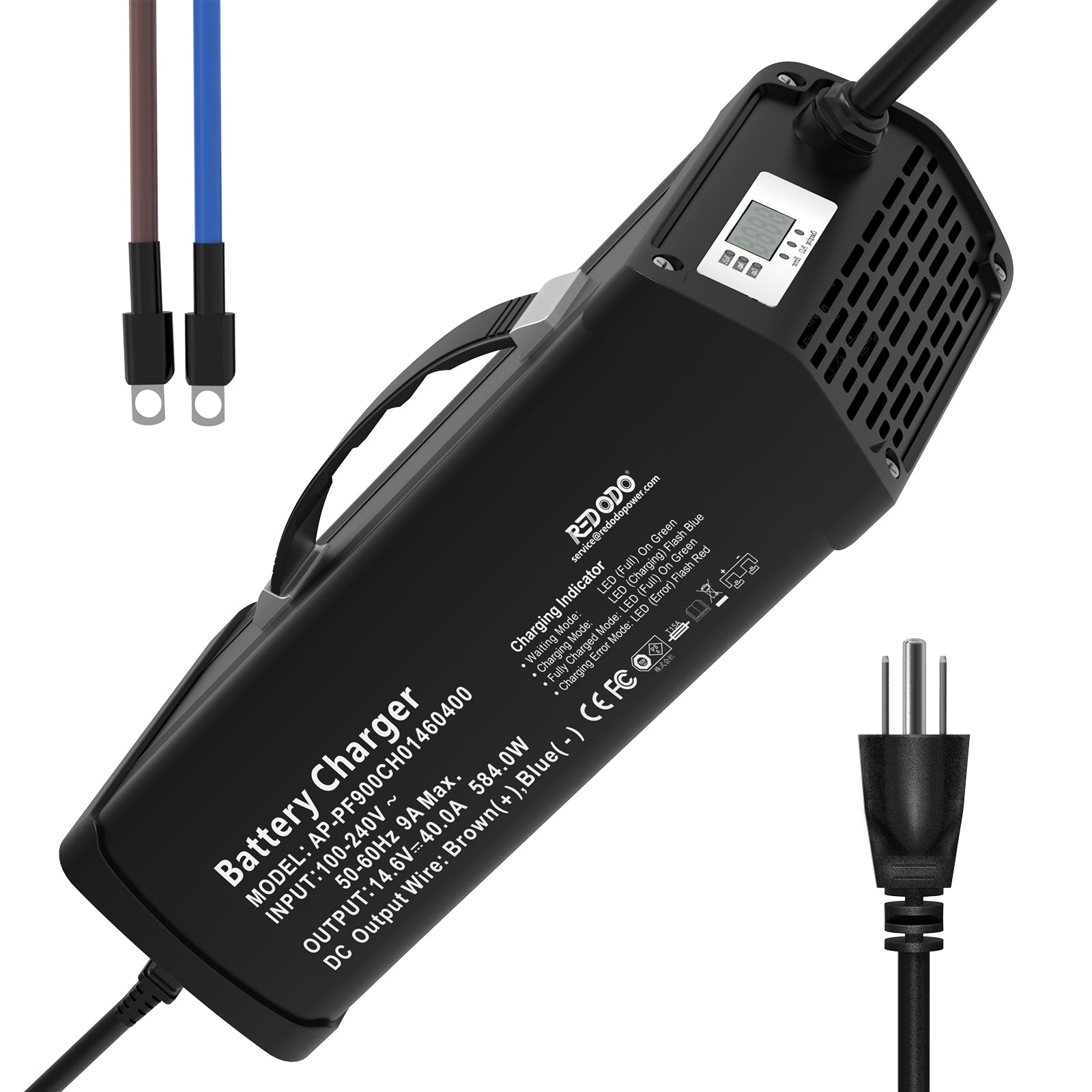 Redodo 14.6V 40A Handle LiFePO4 Battery Charger