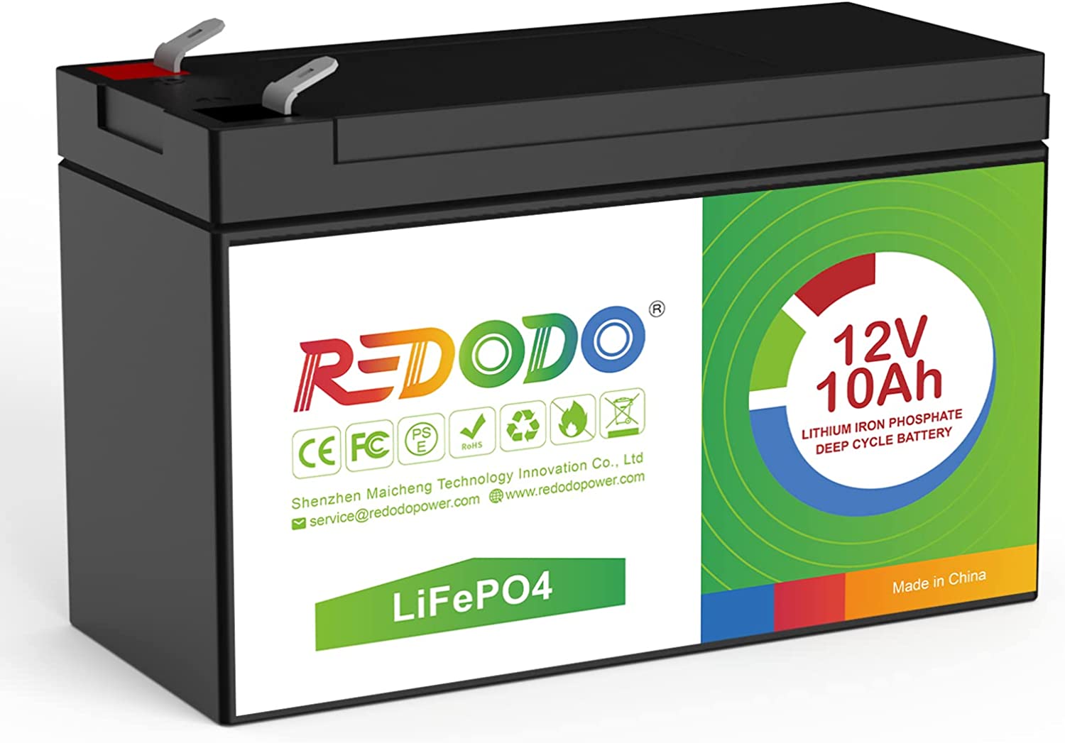 12V 10Ah lithium battery Redodo