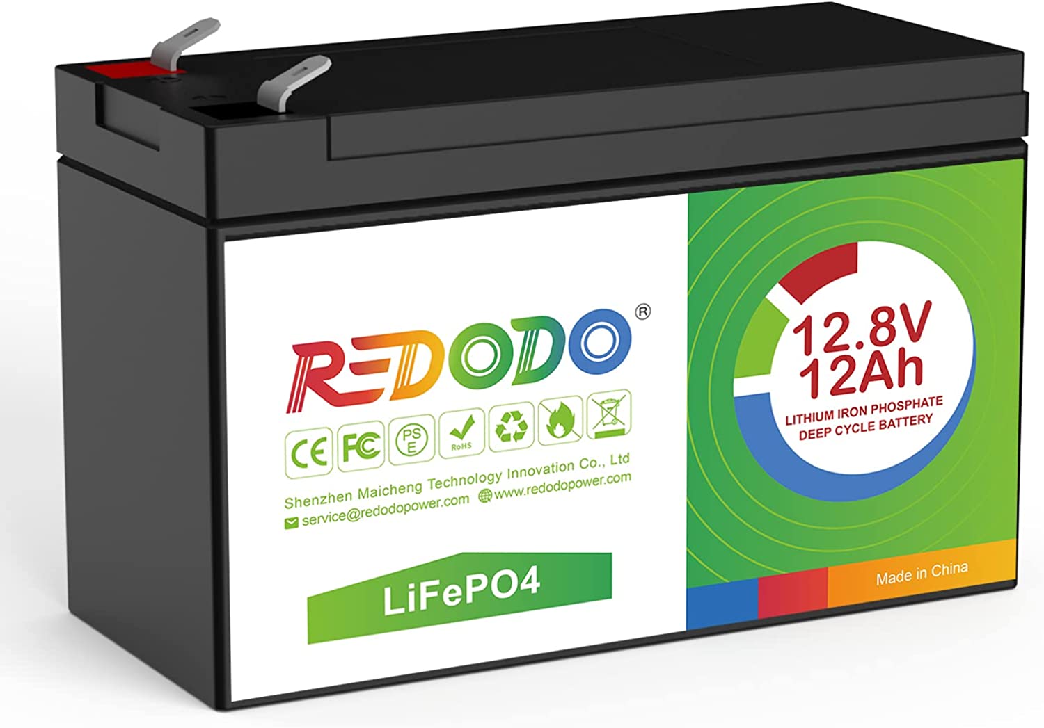 12V 12Ah lithium battery Redodo