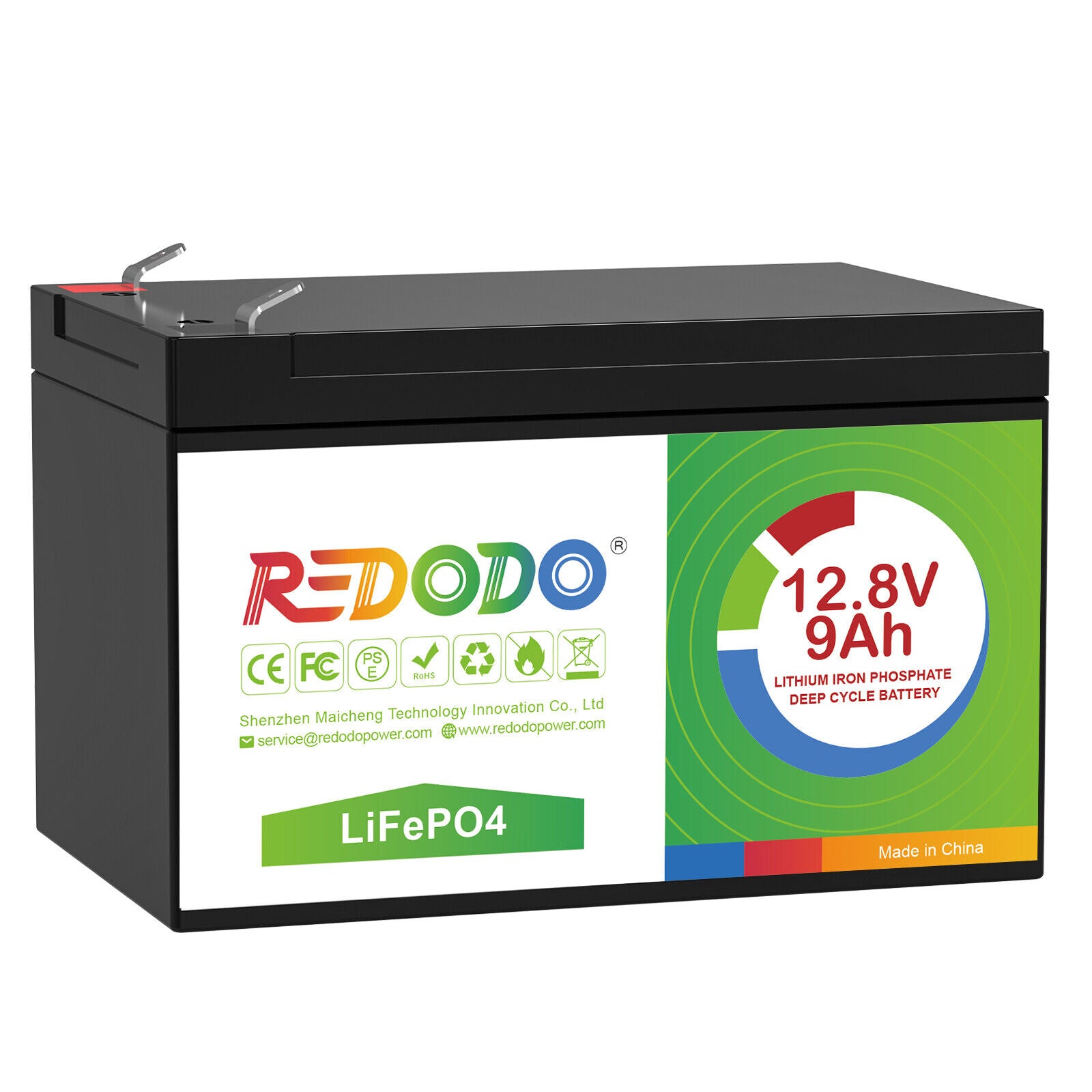 Redodo 24V 100Ah LiFePO4 Lithium Battery Max. 2560W Power Output