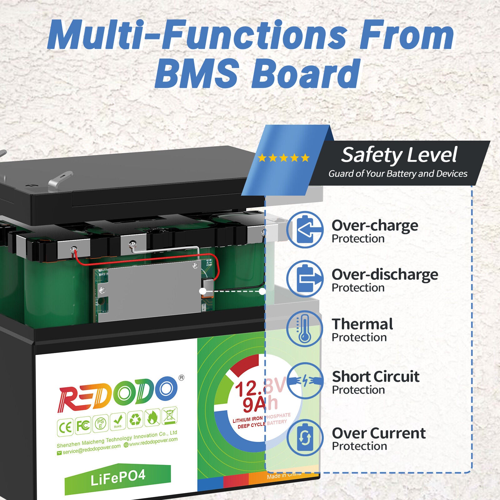 12V 9Ah/9.5Ah/10Ah/11Ah/11.5Ah/12Ah lithium batteries Redodo